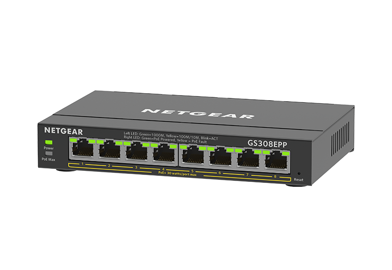 Netgear 8PT ge plus swch w/ hi-pwr poe+