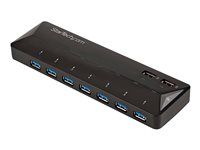 Startech 9 Port USB 3.0 Hub - 7 x USB-A, 2 x USB-A Fast Charge Ports - Multi Port Powered USB Charging Station (ST93007U2C) - USB periferní sharing switch - 7 x SuperSpeed USB 3.0 - desktop - pro P/N: USB312SAT3CB, USB315CB2M, USBLT1MWS, USBLT2MBR, USBLT30CMW, USBLTM1MBK, USBLTM1MWH