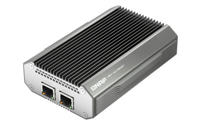 QNAP QNA-UC10G2T - adaptér USB-C 4 (podpora Thunderbolt 3 a 4) na 2x 10GbE NBASE-T(pasivní chlazení)