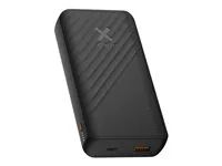 Power banka - 20000 mAh - 20 watt - Super Charge - 2 výstupní konektory (USB-C, USB) - uhlově černá