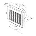 Ventilátor VENTS 100 MAV s automat. žalúziami