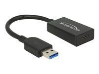 USB adaptér - USB typ A (M) do USB-C (F) - USB 3.1 Gen 2 - 15 cm - černá