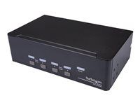 4 port - 4K 60Hz - Dual Monitor KVM - DisplayPort Switch - KVM DisplayPort - Desktop KVM Switch (SV431DPDDUA2) - Přepínač KVM / audio / USB - 4 x KVM / zvuk / USB - 1 místní uživatel - desktop, Lze montovat do rozvaděče