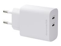 Síťový adaptér - 45 Watt - 2 výstupní konektory (USB-C) - bílá - Evropa