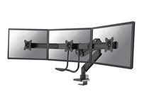 Montážní sada - plný pohyb - pro 3 LCD displeje - černá - velikost obrazovky: 17"-27" - upevnění svorkou, průchodka, upevnitelné na stůl