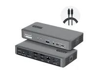 Startech - Dokovací stanice - USB-C 3.2 Gen 2 - 2 x HDMI, 2 x DP - 1GbE - 96 watt - Evropa, Velká Británie