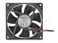 Axial Fan 24 V DC 80 x 80 x 25 mm black