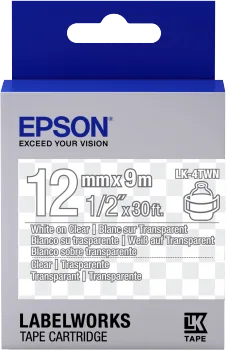 Epson Label Cartridge Transparent LK-4TWN Transparent White/transparent 12mm (9m)