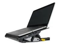 Stojánek na notebook - s 4portový USB 2.0 hub - černá, šedá