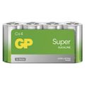 Baterie C (R14) alkalická GP Super 4 ks / shrink