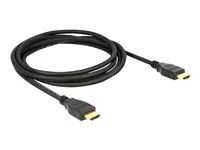 Kabel HDMI s ethernetem - HDMI s piny (male) do HDMI s piny (male) - 2 m - trojnásobně stíněná kroucená dvoulinka - černá - podporuje 4K
