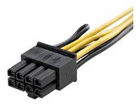 Adaptér napájení - 6 pin PCIe power (F) do 8 pin PCIe power (M) - 15.5 cm - žlutá - pro P/N: ATX2POWER430, ATX2POWER530