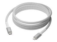 Kabel Lightning - USB-C s piny (male) do Lightning s piny (male) - 2.5 m - pletený, 100 % recyklovaný plast