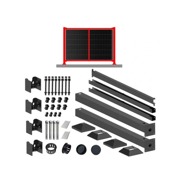 Konstrukce plotu pro 1 solární panel