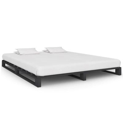 vidaXL Paletový rám postele šedý 160x200 cm masivní borovicové dřevo