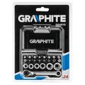 GRAPHITE 56H610, Sada bitů + ráčna, 25 mm, 24 ks