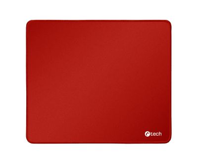 Podložka pod myš C-TECH MP-01, červená, 320x270x4mm, obšité okraje