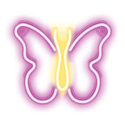 Dekorativní LED neon Motýl růžový