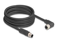 M12 Cable L-coded 4 pin male straight to