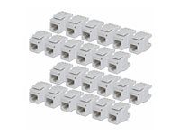 Konektor keystone - 180°, 110 punch down - CAT 6 - UTP - RJ-45 - bílá - kompatibilní s TAA (balení 24)