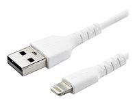 iPhone 7/8/11/11 Pro - Kabel Lightning - USB s piny (male) rovné do Lightning s piny (male) rovné - 2 m - dvojnásobně stíněný - bílá