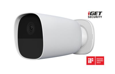 iGET SECURITY EP26 White - WiFi bateriová FullHD kamera, IP65, zvuk,samostatná a pro alarm M5-4G CZ