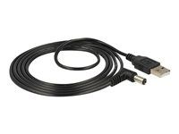 Elektrický kabel - DC jack 5,5 x 2,1 mm (M) do USB (pouze napájení) (M) - 1.5 m - 90° konektor