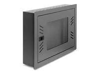 Delock - Skrín - with removable front cover - montáž na stenu - cerná - 6U - 12"