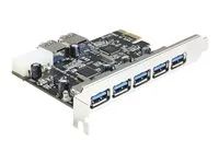 PCI Express x1 Card to 5 x external+2