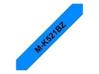 Černá na modré - Role (0,9 cm x 8 m) 1 kusy páska pro tiskárnu - pro P-Touch PT-55, PT-55P, PT-65, PT-65LB, PT-65SB, PT-90