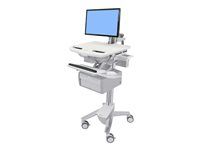 Vozík - otevřená architektura - pro LCD displej / PC vybavení - plast, hliník, pozinkovaná ocel - velikost obrazovky: až 24"