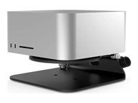 Compulocks Mac Studio Security Stand with Dual Head Coiled Cable Keyed Lock Black - Stojan pro desktop - montáž na stul, montáž na stenu - pro Apple Mac Studio