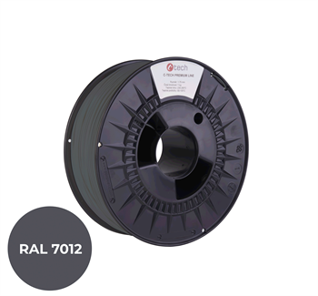 Filament C-TECH PREMIUM LINE, TPU 90A, flexibilní, čedičová šedá, RAL7012, 1,75mm, 1kg