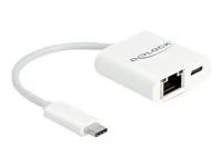 Síťový adaptér - USB-C 3.2 Gen 1 - Gigabit Ethernet x 1 - bílá