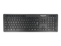 Silent - klávesnice - bezdrátový - 2.4 GHz - QWERTZ - německá - černá - maloobchod