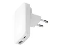 Síťový adaptér - slim - 30 Watt - 2 výstupní konektory (USB-C, USB) - bílá