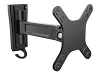 Single Swivel - Supports Monitors 13" to 34" - VESA Monitor Wall Mount Bracket - Black (ARMWALLS) - Nastavitelné rameno (montážní deska) - pro monitor/plochý panel - hliník - černá - velikost obrazovky: 13"-34"