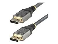 DP 1.4 Cable with Latches (DP14VMM3M) - Kabel DisplayPort - DisplayPort (M) do DisplayPort (M) - DisplayPort 1.4 - 3 m - lisovaný, pasivní, podpora 8K60Hz (7680 x 4320), podpora 4K120Hz (3840 x 2160) - šedá, černá