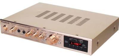 Zesilovač 5.0, rádio, bluetooth, MP3 přehrávač Sunbuck AV-298BT zlatý