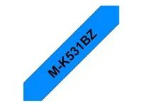 Černá na modré - Role (1,2 cm x 8 m) 1 kazeta/y nelaminovaná páska - pro P-Touch PT-55, PT-65, PT-75, PT-85, PT-90, PT-BB4
