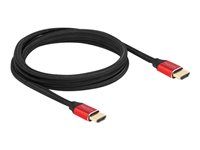 Ultra High Speed - HDMI kabel - HDMI s piny (male) do HDMI s piny (male) - 2 m - trojnásobně stíněný - červená - kontakty osvětlené zlatou barvou, podpora 8K60Hz (7680 x 4320)