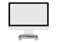 Monitor Stand with Drawer white