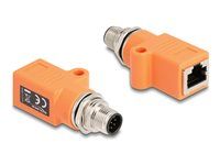 M12 Adapter A-coded 8 pin male to RJ45 j
