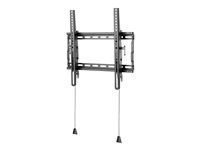 Montážní sada (montáž) - pro plochý panel - uzamykatelný - ocel válcovaná za studena - černá - velikost obrazovky: 32"-65" - montáž na stěnu