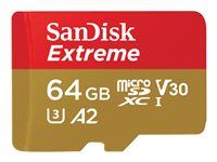 Paměťová karta flash (adaptér microSDXC na SD zahrnuto) - 64 GB - A2 / Video Class V30 / UHS-I U3 / Class10 - microSDXC UHS-I