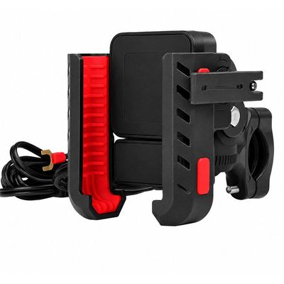 Vodotěsný držák na telefon na bicykl/motocykl CARCLEVER r16USBC s USB nabíječkou