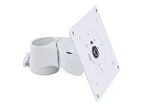 Upevňovací komponent (tilt/pivot pole mount) - pro LCD displej/tablet - bílá - velikost obrazovky: až 24" - lze připevnit na vozík