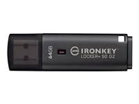 Kingston IronKey Locker+ 50 G2 - Jednotka USB flash - šifrovaný - 64 GB - USB 3.2 Gen 1 - kompatibilní s TAA