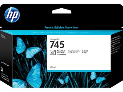 HP 745 inkoustová náplň foto. černá, F9J98A