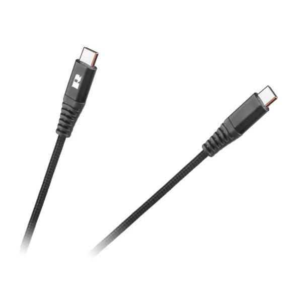 Kabel REBEL RB-6003-100-B USB-C/USB-C 1m Black